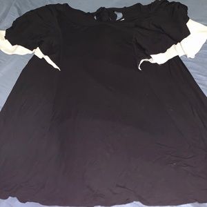 Red lolli tie back flowy blouse